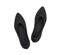 Frank Mully Femmes Bout Pointu Ballet Plat Tricot Chaussures Basses Chaussures Plates Confortables Slip on Flats Chaussures pour Femme Chaussures Classiques, 3.Schwarz, 37 EU