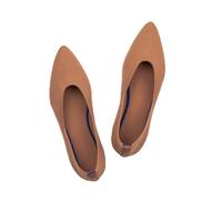 Frank Mully Femmes Bout Pointu Ballet Plat Tricot Chaussures Basses Chaussures Plates Confortables Slip on Flats Chaussures pour Femme Chaussures Classiques, 1.Orange, 41 EU