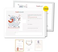 Frank Paperman® Lettre pour parrain et parrain - 3 pièces dans un ensemble - Certificats de baptême - Cadeau pour marraine et parrain - Avec lettre de baptême - Chrétienne moderne