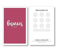 Frank Paperman Lot de 200 cartes bonus, pour clients, magenta, format carte de visite, 10 cartes de fidélité bonus, à tamponner, cartes de loyalty rose
