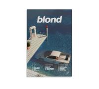 Frank Poster décoratif sur toile style rétro pour chambre à coucher Motif album de musique de l'océan Blond 30 x 45 cm