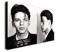 Frank Sinatra Police Mugshot - Impression sur toile encadrée - Différentes tailles (A3 40,6 x 30,5 cm)