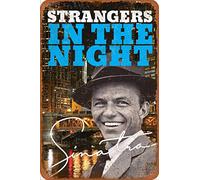 Frank Sinatra Strangers in The Night Panneaux d’étain Vintage Affiche de métal rétro Plaque de Panneau Mur Art décor 8×12 Pouces