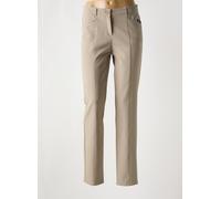 frank walder pantalons femme de couleur beige 50