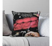 Frank Zappa Taie d'oreiller carrée en polyester et lin avec fermeture éclair Taille unique