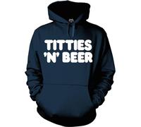 Frank Zappa - "Titties 'N' Beer" Sweat à capuche homme/femme unie PH1796 (M) (Bleu)