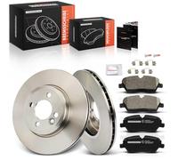 Frankberg 2 disques de frein + 4 plaquettes de frein | Compatible avec: Boussole MK49, Patriot MK74, C4 Aircross, 4.008E3, Sebring JS, ASX GAW, Fourgonnette ASX GAW