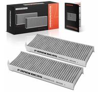 Frankberg 2 filtres à pollen d'habitacle avec charbon actif 6447-XG | Compatible avec: Proace Verso Bus MPY, Bus Zafira Life K0, Grandland X A18 P1UO, 3008 Van MC MJ MR