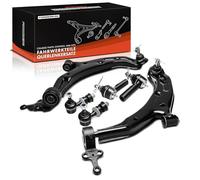 Frankberg 2x Avant Bras de Suspension + 2x Dehors Rotule de Direction + 2x Avant Barre d'Accouplement Compatible avec Almera II N16 2000-2006 Almera II hayon N16 Remplacer# 54501BM410