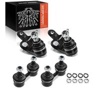 Frankberg 2x Barre d'Accouplement 2x Rotule de Suspension Essieu Avant Compatible avec Celica Cabriolet T20 1993-1999 C.o.r.o.l.l.a E10 1992-1997 Corona Berline T19 1992-1997 Remplacer# 4882033010