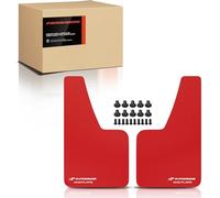 Frankberg 2X Bavettes Garde-Boue de Voiture universelle Découpable Avant Arrière Compatible avec Cabriolet MPV Pickup Limousine Break SUV Hayon Coupé LKW Rouge 358 * 208 mm