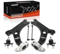 Frankberg 2x Bras de Suspension + 2x Biellette Barre Stab + 2x Rotule de Suspension Compatible avec A3 8P1 1.2L-2.0L Altea 5P1 2.0L Leon 1P1 1.4L-2.0L Remplacer# 1K0407152AA