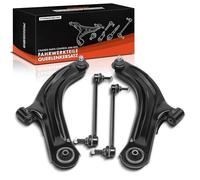 Frankberg 2x Bras de Suspension 2x Biellette Barre Stab Compatible avec Clio III BR0/1 CR0/1 1.2L-2.0L 2005-2014 Clio III Grandtour KR0/1 1.2L-1.6L 2007-2014 Remplacer# 8200346941