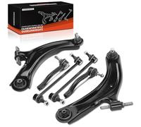 Frankberg 2x Bras de Suspension 2x Rotule Direction 2x Biellette Barre Stab Essieu Avant Compatible avec Qashqai +2 I J10 JJ10E NJ10 1.5L-2.0L Koleos I HY 2.0L 2.5L Remplacer# 546684CB0A