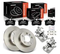 Frankberg 2x Étrier de frein + 2x Disques de frein + 4x Plaquettes Arrière Ø232mm Compatible avec Golf IV 1J1 Polo 6C1 6R1 Fabia II 542 Polo 9A 9N Ibiza IV 6J5 Remplacer# 1J0698451C