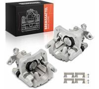 Frankberg 2x Étrier de frein Arrière Gauche Droite fonte d'Aluminium avec support(Espacement de trous du support 90) Compatible avec Golf IV 1J1 A3 8L1 TT 8N3 TT R.o.a.d.s.t.e.r 8N9 1J0615423D
