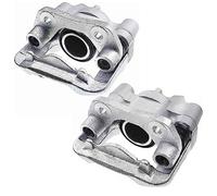 Frankberg 2x Étrier de frein Pince de frein Avant Gauche Droite Fonte d'Aluminium avec support(Espacement de trous du support 82mm）Compatible avec 205 I 205 II 205 309 I 309 II C15 Visa ZX 95624920