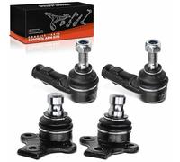 Frankberg 2x Rotule de Direction + 2x Rotule de Suspension Essieu Avant Compatible avec Golf III Variant 1H5 Golf III 1H1 Ibiza II 6K1 Cordoba 6K1 6K2 Cordoba Remplacer# 357407365, 357407365A