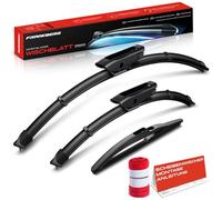 Frankberg 3x Balais d'essuie-glace 600mm/450mm/250mm,avant arrière | Compatible avec M.e.g.a.n.e II Fourgon/Combi KM, M.e.g.a.n.e II Break KM0/1