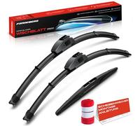Frankberg 3x Balais d'essuie-glace 600mm/475mm/300mm,avant arrière | Compatible avec Pathfinder III R51; y compris indicateur d'usure und chiffon de nettoyage