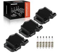 Frankberg 3x Bobine d'Allumage + 6x Bougie d'allumage Essence Compatible avec Cabrio 450 0.7L 2003-2004 Fortwo Coupé 450 0.7L 2004-2007 R.o.a.d.s.t.e.r 452 0.7L 2003-2005 Remplacer# 0001587703