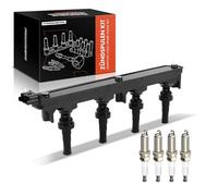 Frankberg 4x Bobines d'Allumage + 4x Bougies d'Allumage 6-Pôles Compatible avec C4 I LC 2.0L Essence 2004-2011 307 CC 3B 2.0L Essence 2003-2009 C5 III RD 1.8L 2.0L Essence Remplacer# 9656695780