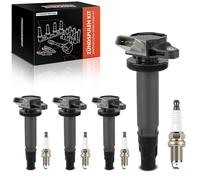 Frankberg 4x Bobines d'Allumage + 4x Bougies d'Allumage Compatible avec Copen L880 L881 1.3L Essence 2006-2012 Sir.ion M3 1.3L 1.5L Essence 2005-2015 Ter.ios J2 1.3L 1.5L Remplacer# 19070B1020