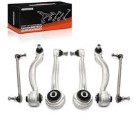 Frankberg 4x Bras de Suspension + 2x Barre d'Accouplement Avant Compatible avec Classe C T-Model S204 Classe E Cabriolet A207 Classe C Coupé C204 Classe C W204 Remplacer# 2043304311