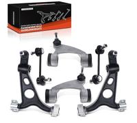 Frankberg 4x Bras de Suspension + 2x Biellette Barre Stab Avant gauche Droite Compatible avec 147 937 1.6L-3.2L 2001-2010 156 932 1.6L-3.2L 1997-2005 GT 937 1.8L 2.0L 2003-2010 Remplacer# 60652465