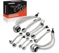 Frankberg 4x Bras de Suspension + 4x Bras de Suspension + 2x Barre d'Accouplement Avant Gauche Droite Compatible avec A4 Avant 8K5 Q5 8RB A4 8K2 A4 Allroad 8KH A5 Sportback 8TA Remplacer# 8K0407509A