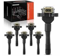 Frankberg 6x Bobine d'Allumage Essence Compatible avec Série 5 E34 2.0L Série 5 E34 2.5L Série 3 Cabriolet E36 2.5L Série 7 E32 3.0L Série 3 E36 2.0L Remplacer# 12131402440