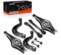 Frankberg 6x Bras de Suspension + 2x Biellette Barre Stab Arrière gauche Droite Compatible avec A3 8P1 2003-2009 Leon 1P1 2005-2009 E.O.S 1F7 1F8 2006-2008 Remplacer# 1K0505465C
