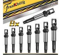 Frankberg 8x Bobines d'allumage Compatibles avec E46 E90 E91 E92 E93 E39 E60 E61 F07 E63 E64 F13 E81 E82 E87 E88 F20 F21 Série 7 X1 X3 X5 X6 Z3 Z4 M.i.n.i Remplacer# 12131712219