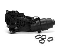 Frankberg Boîtier du filtre à huile Réservoir de récupération d'huile Avec refroidisseur d'huile Compatible avec Série 1 F40 118i 2 Active Break F45 218i 220i 225i Remplacer# 11428649177