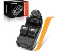 Frankberg Commutateur Bouton Fenêtre Commutateur de lève-vitre Du côté du conducteur Avant Gauche 18-Pôles Compatible avec Série 3 E90 316-335 M3 Série 3 Break E91 316-335 Remplacer# 61316957780