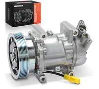 Frankberg Compresseur de Climatisation avec embrayage Compatible avec Clio III BR0/1 CR0/1 Twingo II CN0 Micra III K12 Remplacer# 2763000Q0D, huile incluse