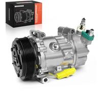 Frankberg Compresseur de climatisation de voiture avec embrayage Compatible avec 206 2A/C 2D 2E/K 2L 2M 307 3A/C 3B 3E 3H C2 JM C3 FC FN HB Xsara N0 N1 N2 N68 1007 KM Remplacer# 6453.QH, huile incluse