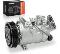 Frankberg Compresseur de climatisation de voiture avec embrayage Compatible avec Meg.ane III Grandtour KZ0/1 Meg.ane III hayon B3 BZ0/1 Scénic III JZ0/1 Remplacer# 8200939386, huile incluse