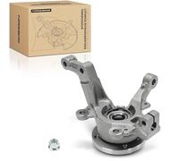 Frankberg Fusée d'Essieu Suspension de Roue Avant Droite avec boîtier de roulement de roue plaque d'ancrage disque de frein fusée d'essieu écrou Compatible avec Clio III BR0/1 CR0/1 8200345945