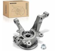 Frankberg Fusée d'Essieu Suspension de Roue Avant Gauche avec boîtier de roulement de roue plaque d'ancrage disque de frein fusée d'essieu écrou Compatible avec Clio III BR0/1 CR0/1 8200345944