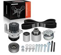 Frankberg Kit courroie dentée Kit de Courroie de Distribution avec Pompe à eau Diesel Compatible avec A3 8P1 8P7 1.6L-2.0L 2003-2013 Fabia II 542 545 1.2L-1.6L 2010-2014 Remplacer# KP25649XS-1