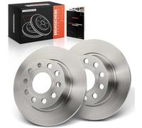 Frankberg Kit de Disques de Frein incl. 2x Disques de Frein Arrière Pleins Ø253mm Compatible avec Golf VI 5K1 Golf V 1K1 O.c.t.a.v.i.a III Break 5E5 5E6 Remplacer# 1K0615601AB,1K0615601K