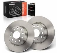 Frankberg Kit de Disques de Frein incl. 2x Disques de Frein Arrière Pleins Ø282mm Compatible avec Golf VI 5K1 Golf V 1K1 Golf Plus 521 5M1 Remplacer# 5Q0615601Q, 5Q0615601G