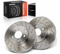 Frankberg Kit de Disques de Frein incl. 2x Disques de Frein Avant ventilés Ø295mm Compatible avec T-Model S204 Coupé C204 SLS Remplacer# 2044210912
