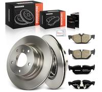 Frankberg Kit de frein incl. 2x Disques de Frein + 4x Plaquettes de frein Arrière Compatible avec 1er Cabriolet E88 118i 118d 120d 120i 125i 128i 1er Coupé Remplacer# 34216778051