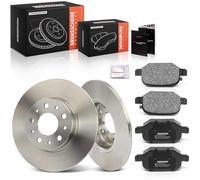 Frankberg Kit de frein incl. 2x Disques de Frein + 4x Plaquettes de frein Arrière Compatible avec 500L 351 352 0.9L-1.6L 2012-2025 Remplacer# 77366457,51885409