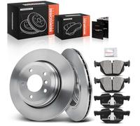 Frankberg Kit de frein incl. 2x Disques de Frein + 4x Plaquettes de frein Arrière Compatible avec 5er Break E61 5er E60 6er Cabriolet E64 6er E63 Remplacer# 34212339278