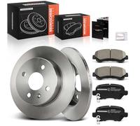 Frankberg Kit de frein incl. 2x Disques de Frein + 4x Plaquettes de frein Arrière Compatible avec Astra G CC T98 Astra G Caravan T98 Astra H A04 Astra H Caravan Remplacer# 9196587