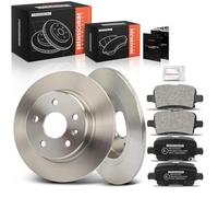 Frankberg Kit de frein incl. 2x Disques de Frein + 4x Plaquettes de frein Arrière Compatible avec Astra K Sports Break B16 Astra K B16 Astra K Camionnette/Break Remplacer# 13509119