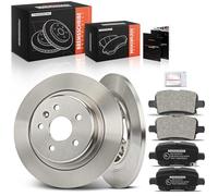 Frankberg Kit de frein incl. 2x Disques de Frein + 4x Plaquettes de frein Arrière Compatible avec Astra K Sports Break B16 Astra K B16 Remplacer# 39037199, 95526568